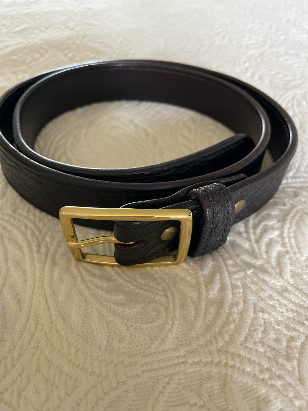 Milt Sparks Holsters Double-Thickness Contoured Sharkskin Gun Belt BrownBlack 44